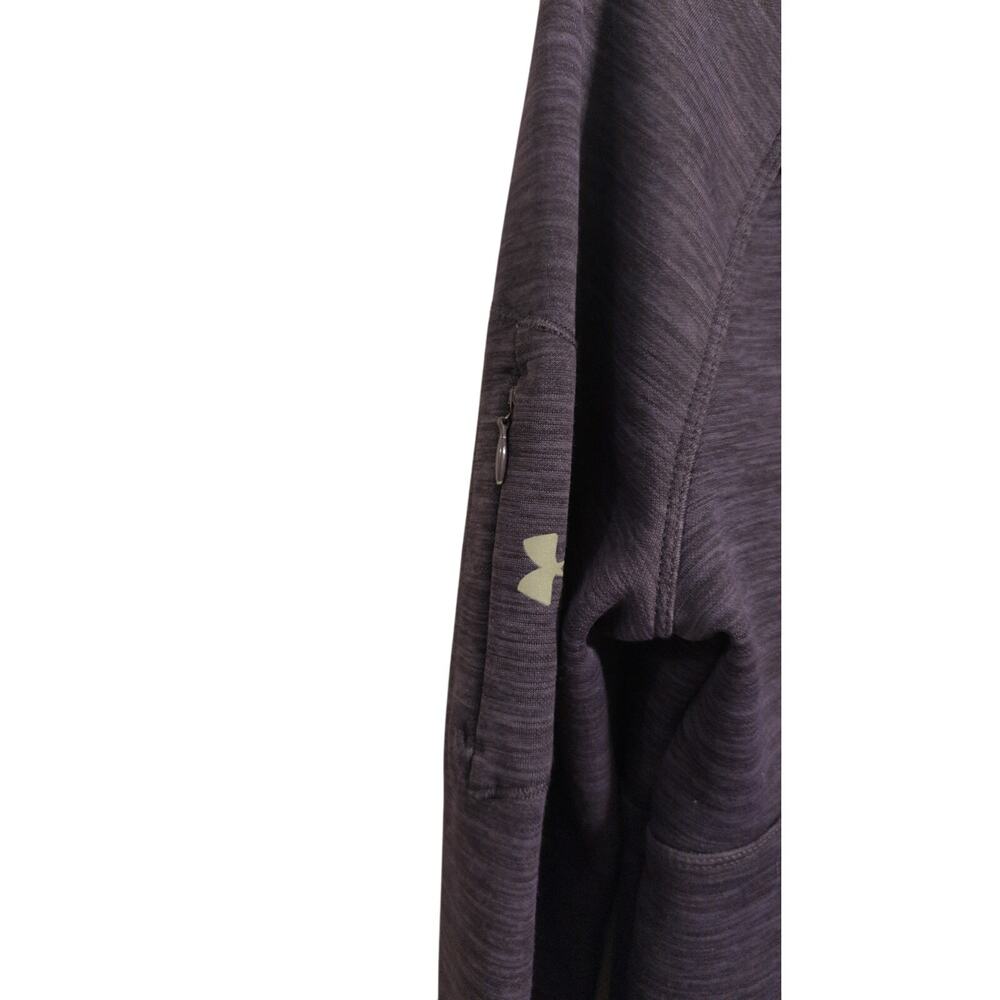 Under Armour Full-Zip Hoodie – Purple Fleece-Lined, Size Medium - Picture 4 of 5